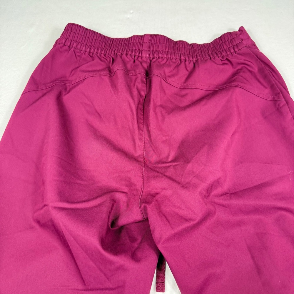 Healing Hands Purple Label Scrub Set XS Burgundy V-Neck Top Drawstring Pants - Picture 15 of 16